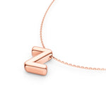 Puffy Bubble Initial ‘Z’ Necklace