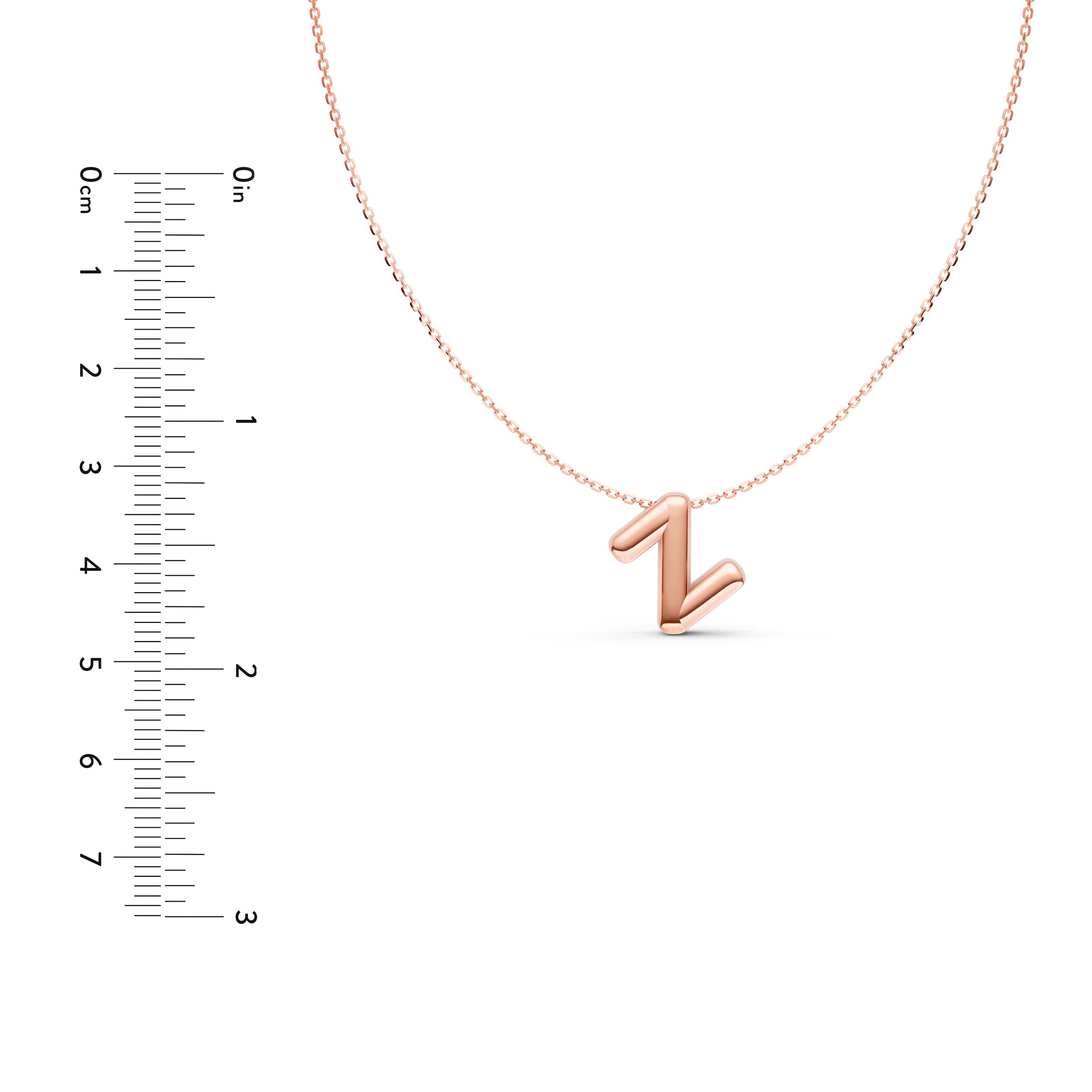 Puffy Bubble Initial ‘Z’ Necklace