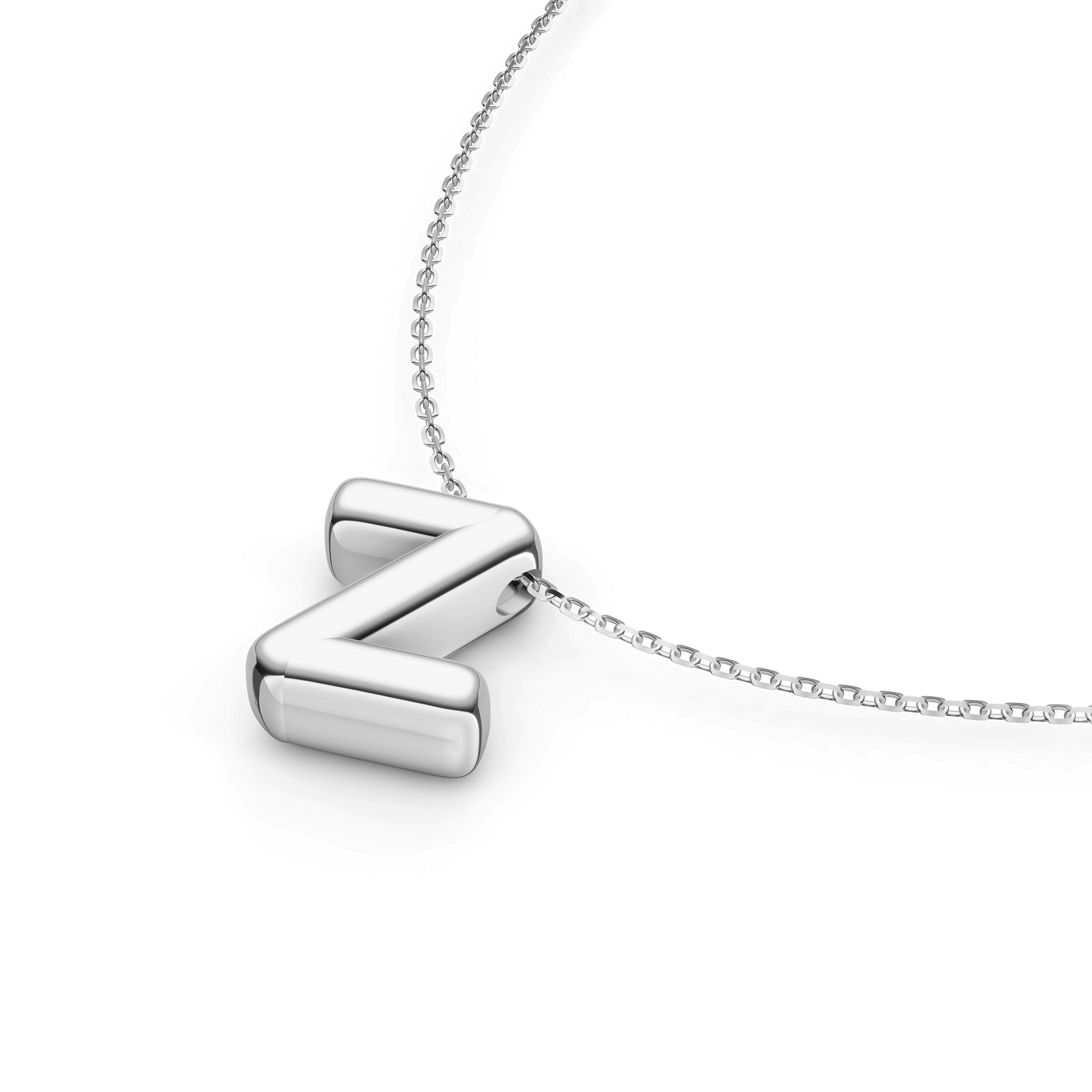 Puffy Bubble Initial ‘Z’ Necklace