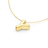 Puffy Bubble Initial ‘Y’ Necklace