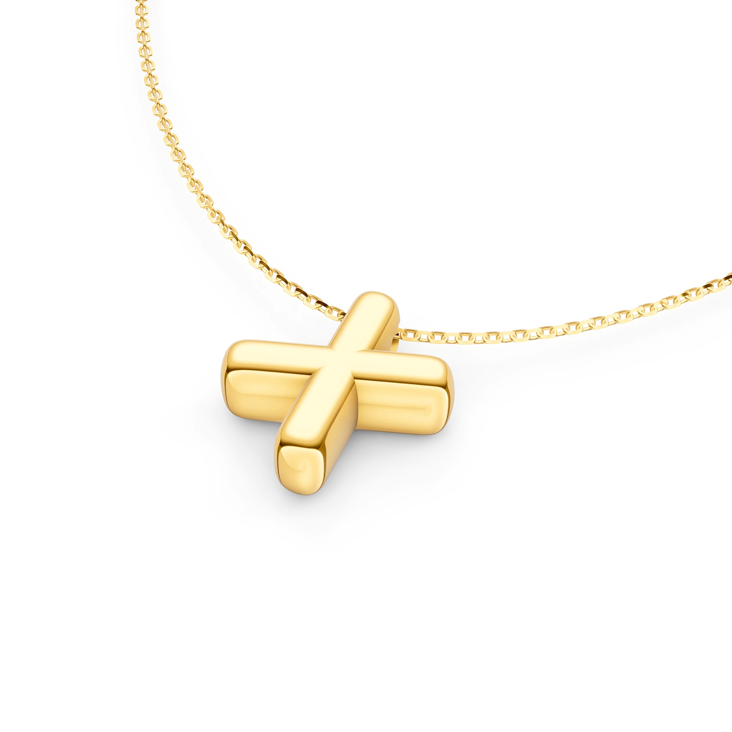 Puffy Bubble Initial ‘X’ Necklace