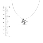 Puffy Bubble Initial ‘W’ Necklace