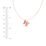 Puffy Bubble Initial ‘W’ Necklace