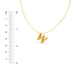 Puffy Bubble Initial ‘W’ Necklace