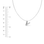 Puffy Bubble Initial ‘V’ Necklace