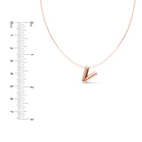 Puffy Bubble Initial ‘V’ Necklace
