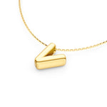 Puffy Bubble Initial ‘V’ Necklace