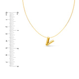 Puffy Bubble Initial ‘V’ Necklace