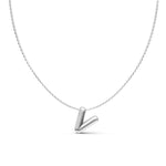 Puffy Bubble Initial ‘V’ Necklace