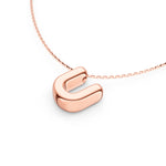 Puffy Bubble Initial ‘U’ Necklace