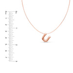 Puffy Bubble Initial ‘U’ Necklace