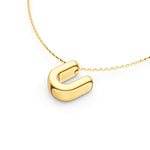 Puffy Bubble Initial ‘U’ Necklace