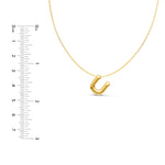 Puffy Bubble Initial ‘U’ Necklace