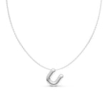 Puffy Bubble Initial ‘U’ Necklace