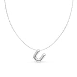 Puffy Bubble Initial ‘U’ Necklace