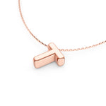 Puffy Bubble Initial ‘T’ Necklace