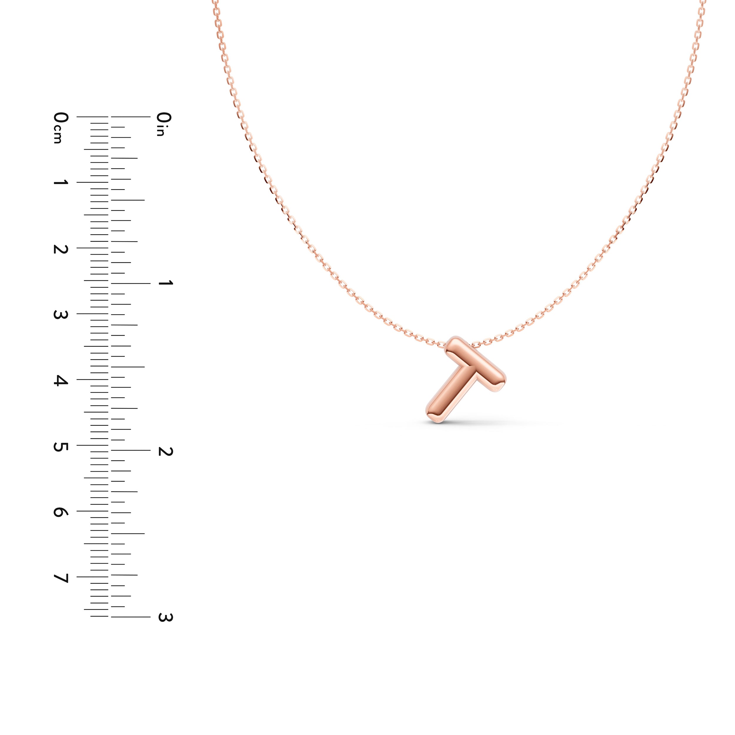 Puffy Bubble Initial ‘T’ Necklace