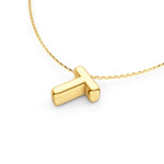 Puffy Bubble Initial ‘T’ Necklace