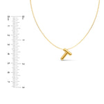 Puffy Bubble Initial ‘T’ Necklace