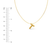 Puffy Bubble Initial ‘T’ Necklace