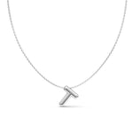 Puffy Bubble Initial ‘T’ Necklace