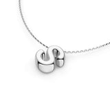 Puffy Bubble Initial ‘S’ Necklace