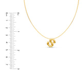 Puffy Bubble Initial ‘S’ Necklace