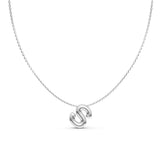 Puffy Bubble Initial ‘S’ Necklace