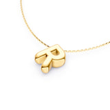 Puffy Bubble Initial ‘R’ Necklace