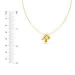 Puffy Bubble Initial ‘R’ Necklace
