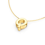 Puffy Bubble Initial ‘Q’ Necklace