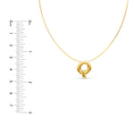 Puffy Bubble Initial ‘Q’ Necklace