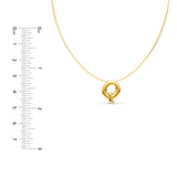 Puffy Bubble Initial ‘Q’ Necklace