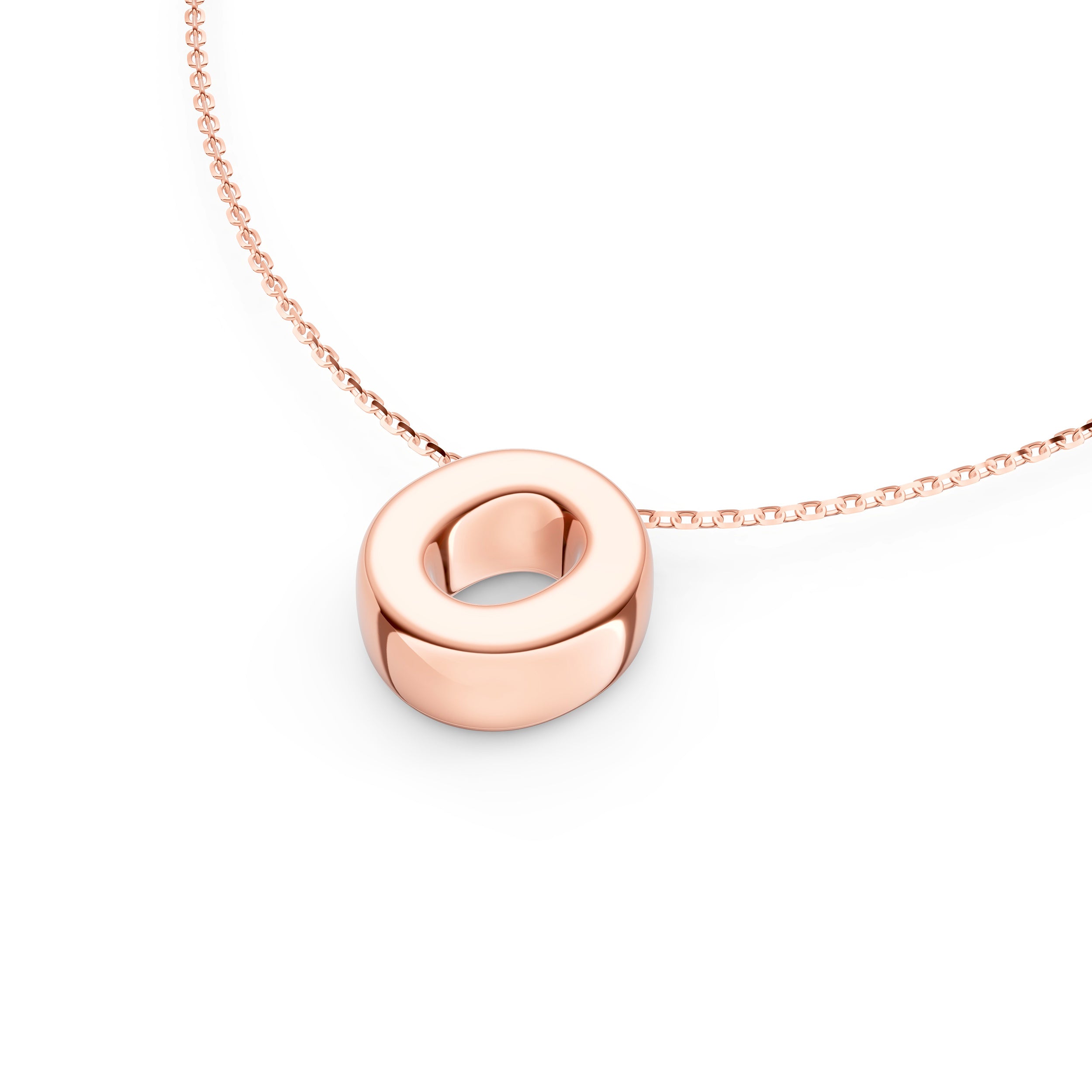 Puffy Bubble Initial ‘O’ Necklace
