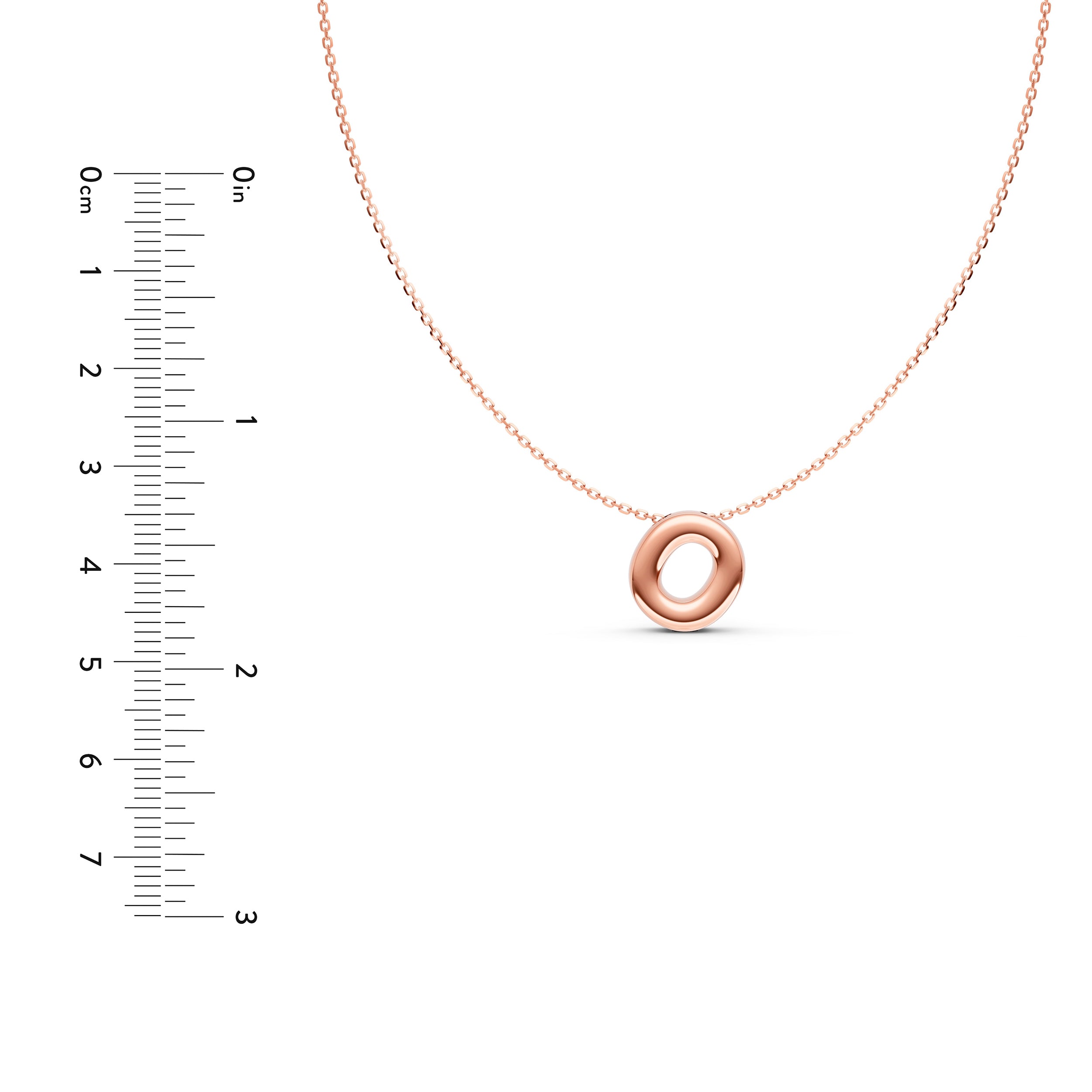 Puffy Bubble Initial ‘O’ Necklace