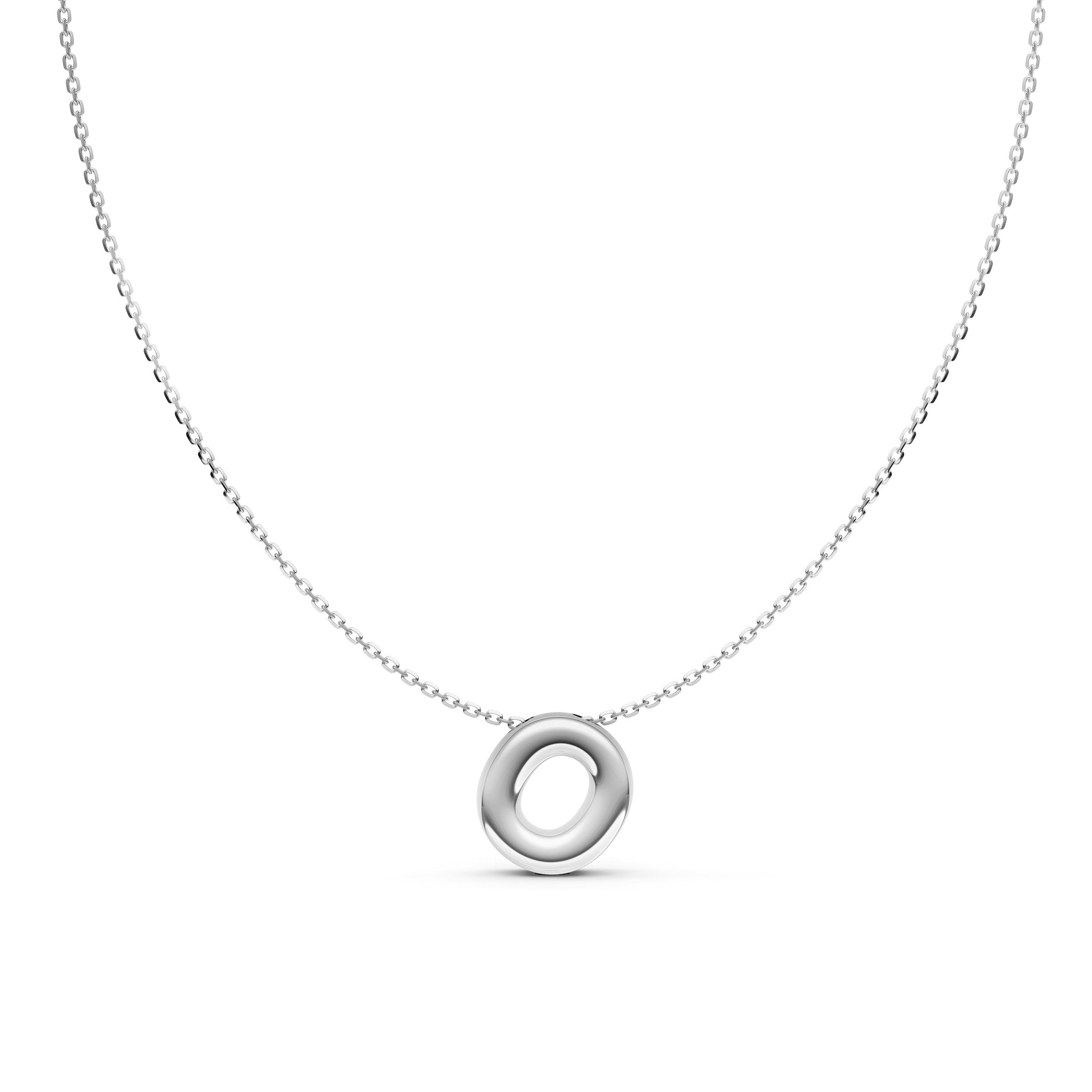 Puffy Bubble Initial ‘O’ Necklace