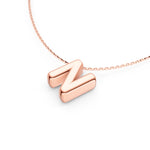Puffy Bubble Initial ‘N’ Necklace
