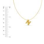 Puffy Bubble Initial ‘N’ Necklace