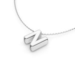Puffy Bubble Initial ‘N’ Necklace