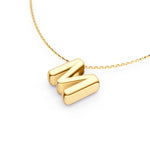 Puffy Bubble Initial ‘M’ Necklace