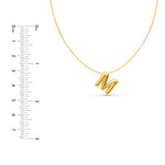 Puffy Bubble Initial ‘M’ Necklace