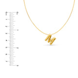 Puffy Bubble Initial ‘M’ Necklace