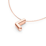 Puffy Bubble Initial ‘L’ Necklace