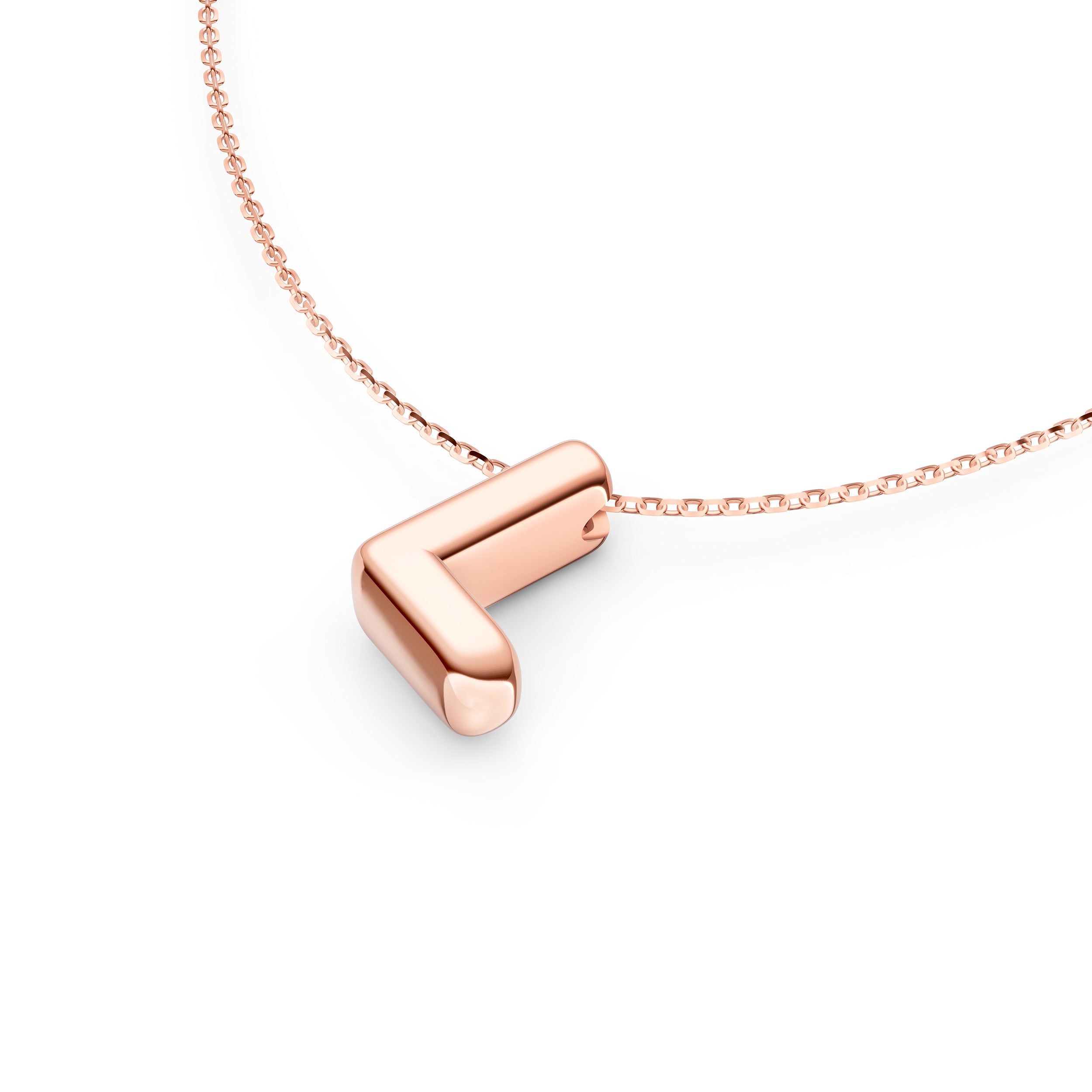 Puffy Bubble Initial ‘L’ Necklace