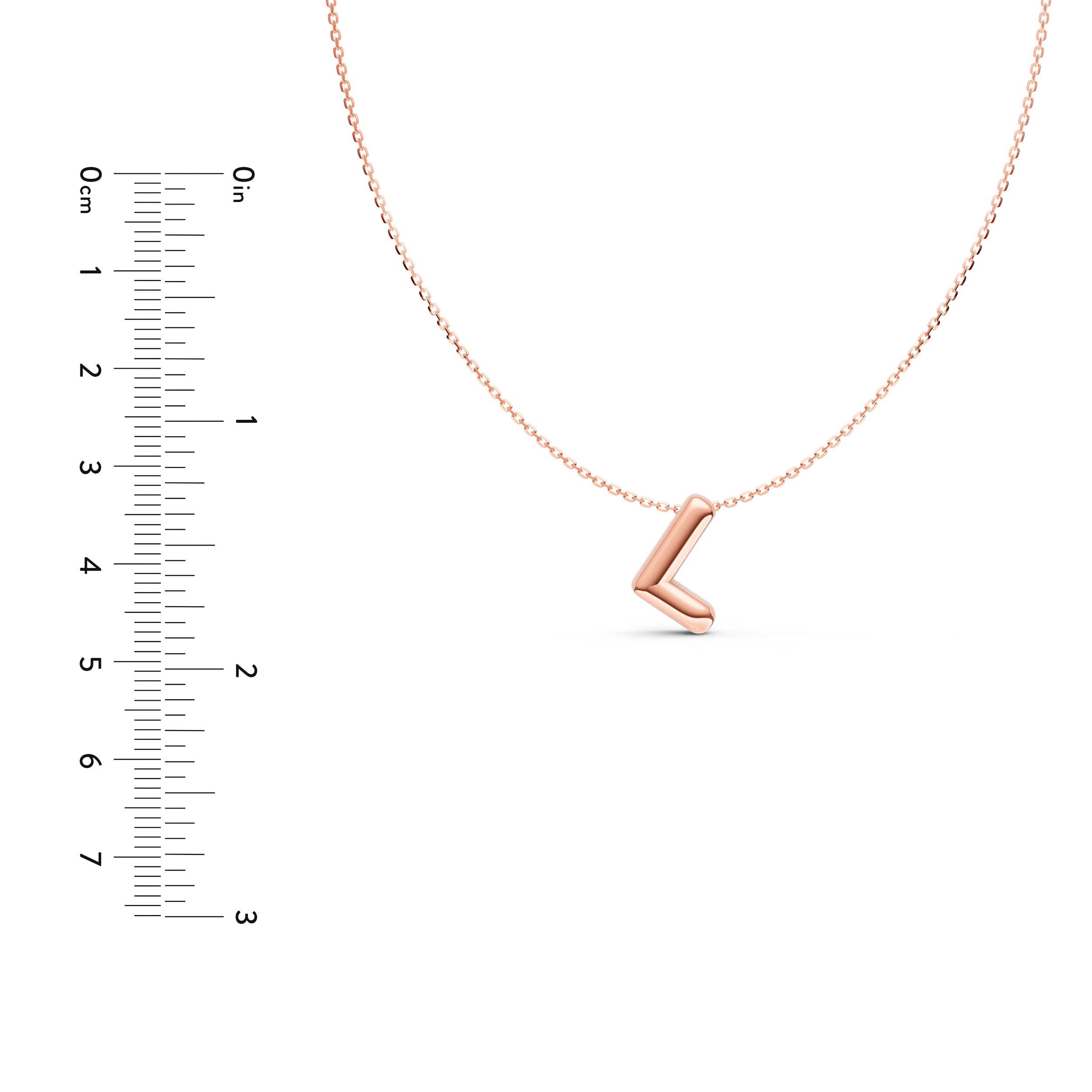 Puffy Bubble Initial ‘L’ Necklace