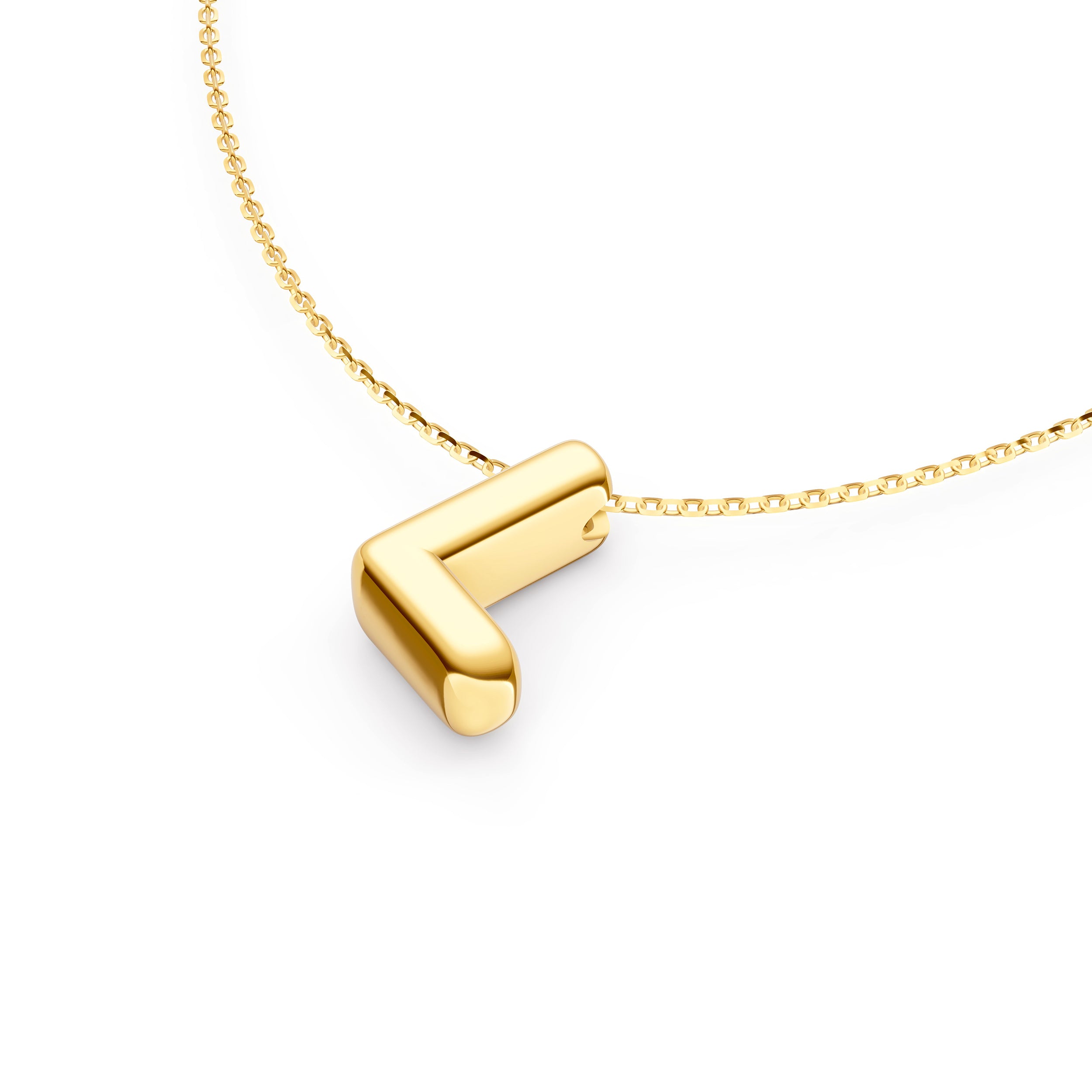 Puffy Bubble Initial ‘L’ Necklace