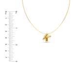 Puffy Bubble Initial ‘K’ Necklace
