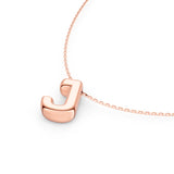 Puffy Bubble Initial ‘J’ Necklace
