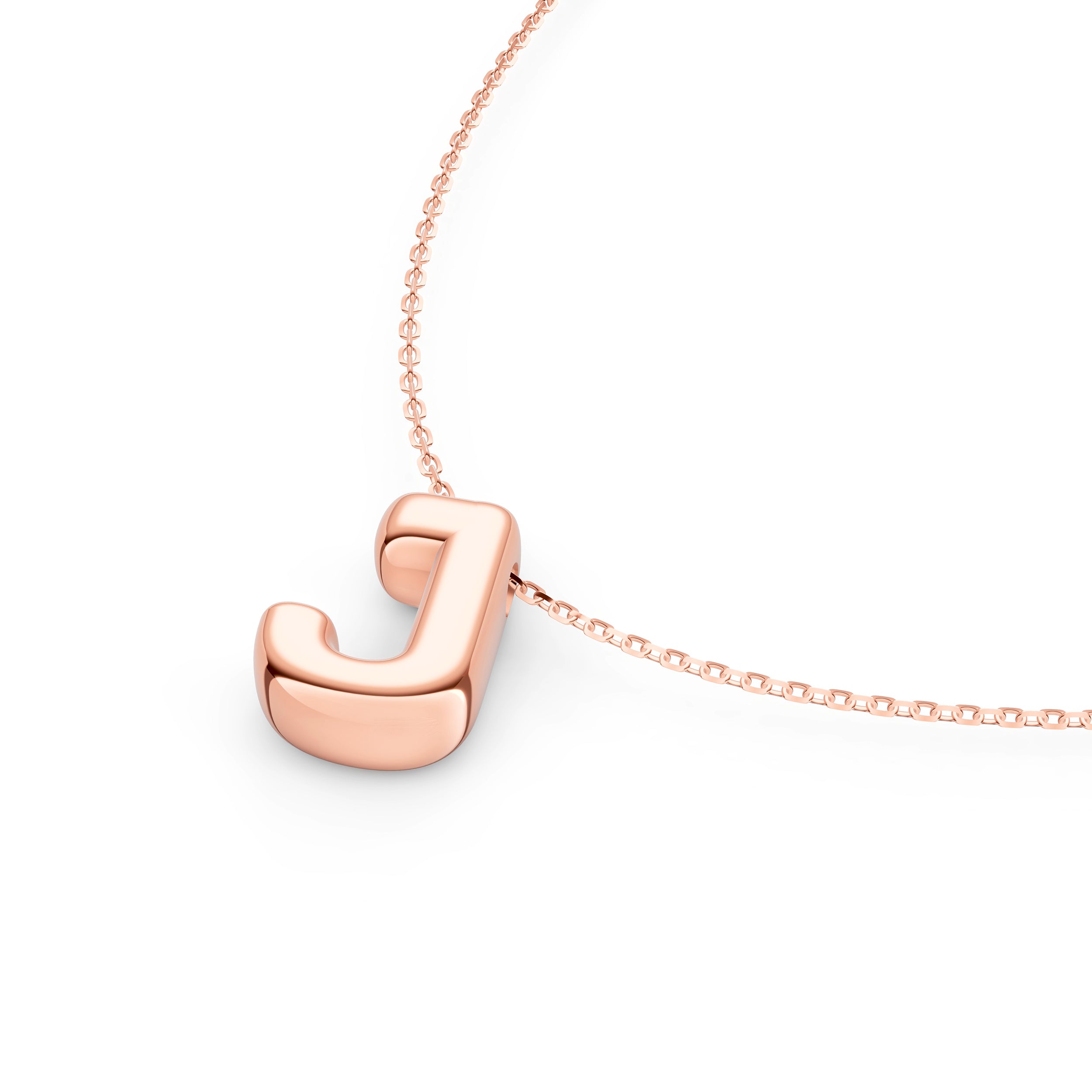 Puffy Bubble Initial ‘J’ Necklace