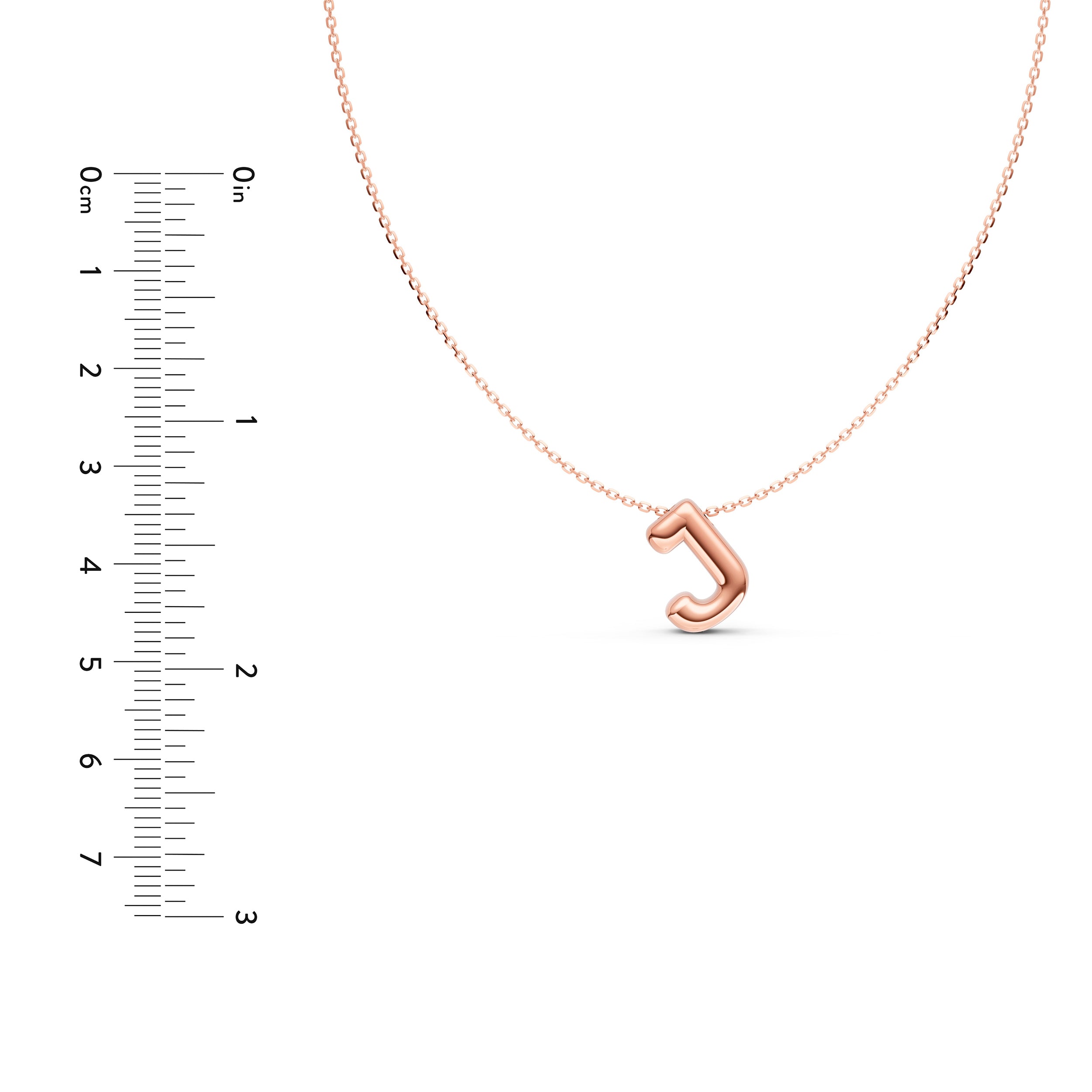 Puffy Bubble Initial ‘J’ Necklace